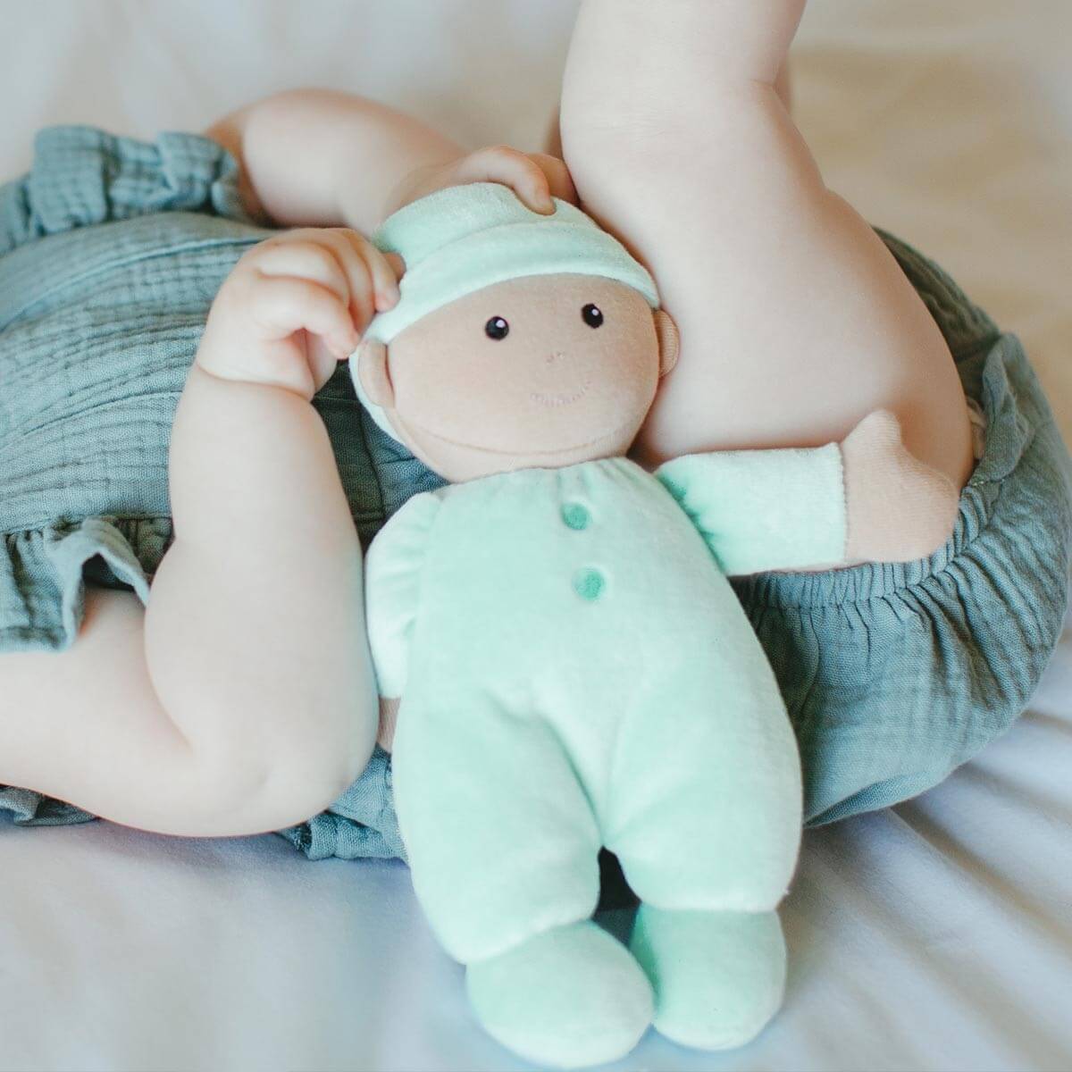 Organic First Baby Doll - Apple Park in Blue, Cream, Mint, Pink - Picture 10 of 10