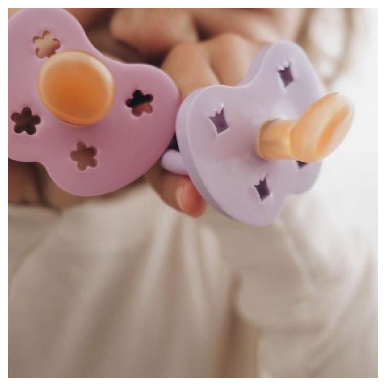 Hevea Natural Rubber Coloured Orthodontic Pacifier (Dummy)