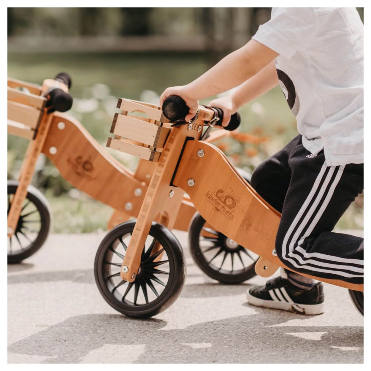 Tiny Tot Plus 2 in 1 Trike Bamboo Kinderfeets Balance Bike Nature s Wonderland