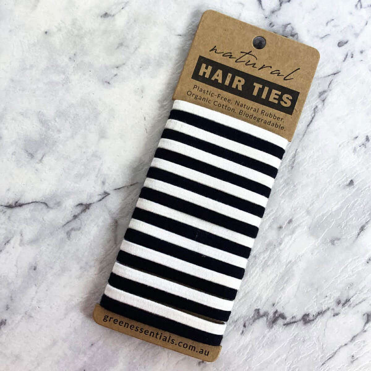 Natural Hair Ties - Green Essentials in Black, Black & White - Picture 5 of 5