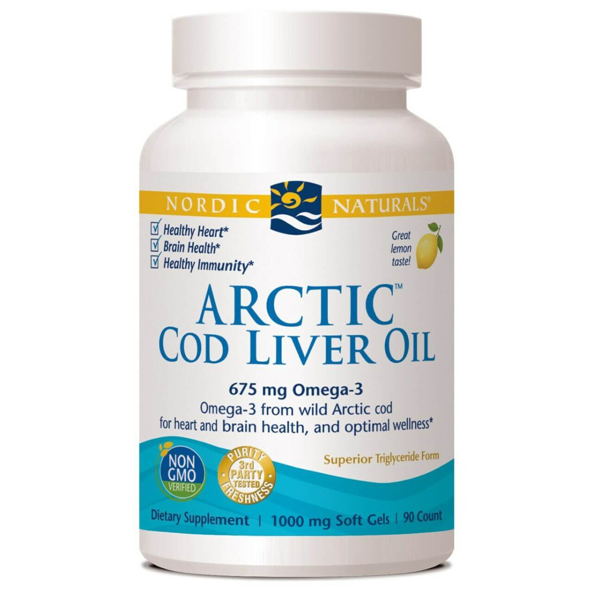 Arctic Cod Liver Oil - Lemon Flavour - Nordic Naturals - Picture 4 of 9