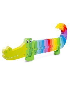 Alphabet Crocodile Puzzle - Rainbow Crocodile Puzzle - New Classic Toys