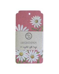 Chrysanthemum Gift Tag - 10 pack - Sow 'n Sow