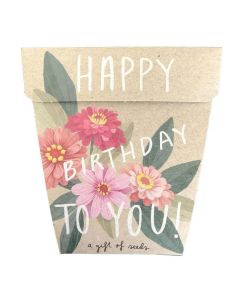 Happy Birthday Zinnia Gift of Seeds - Sow 'n Sow